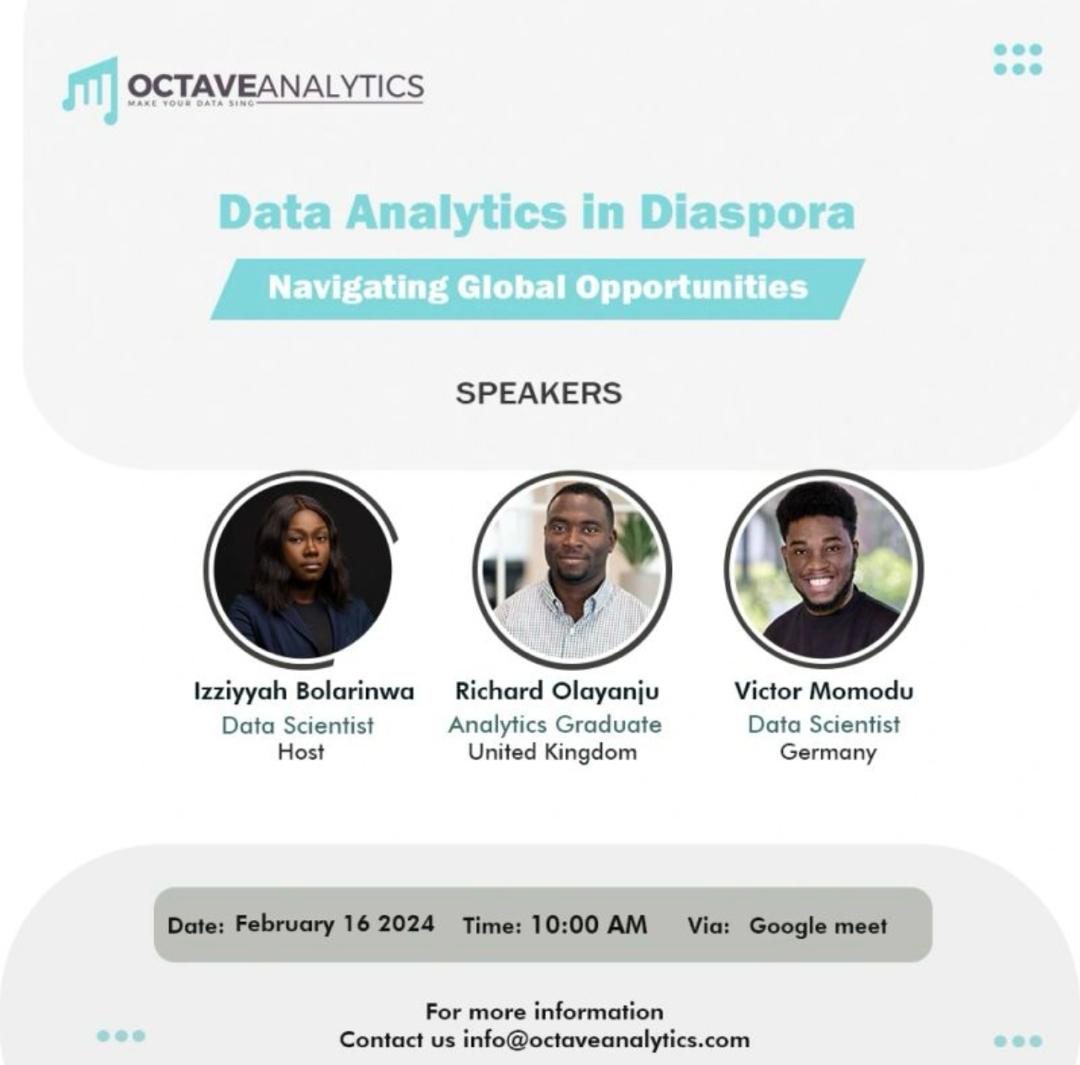 REGISTER TO ATTEND: Data Scientist, Izziyyah Bolarinwa to host virtual session on opportunities in Data Analytics